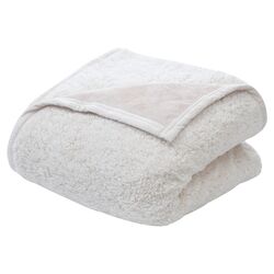 Sherpa Throw Blanket in Ivory