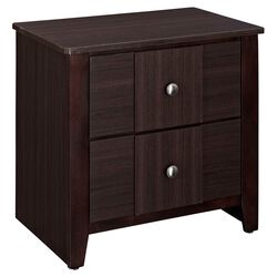 Holly 2 Drawer Nightstand in Espresso