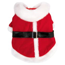 Luxurious Santa's Dog Coat in Red