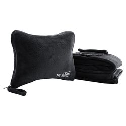 Nap Sac 2 Piece Blanket & Pillow Set in Midnight Black