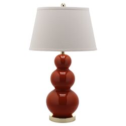 Pamela Triple Gourd Table Lamp in Blood Orange (Set of 2)