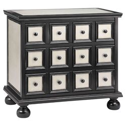 Phelps 3 Drawer Chest in Black & Silver