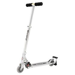 Spark Scooter in Chrome with Clear Wheels