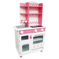 Play Kitchen in Pink & White