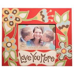 Love You More Picture Frame in Red