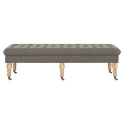 Barney Upholstered Bedroom Bench in Charcoal Brown