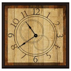 Time Machine Art Clock in Beige