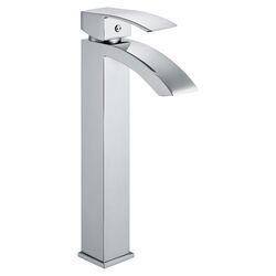 Single Hole Angled Faucet with Single Handle in Chrome