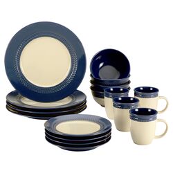 Paula Deen Southern Gathering 16 Piece Dinnerware Set in Blue