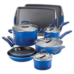 Rachael Ray 12 Piece Cookware Set in Blue Rachael Ray 12 Piece Cookware Set in Blue