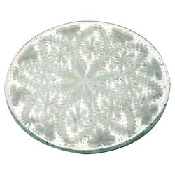 Round Serving Tray in Silver