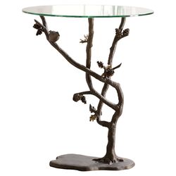 Pinecone End Table in Bronze