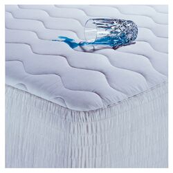 Waterproof Antimicrobial Fill Mattress Pad in White