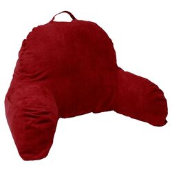 Microsuede Reading Bed Rest Pillow in Red