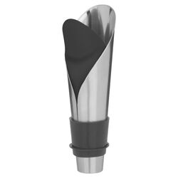 Dripless Pourer in Black & Silver