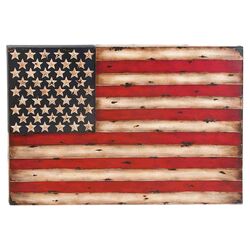 Toscana American Flag Wall Décor in Red & White
