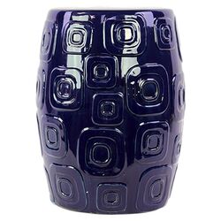 Ceramic Stool in Dark Blue