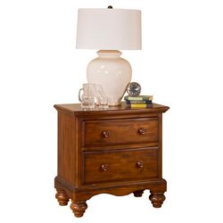 Hamptons 2 Drawer Nightstand in Weathered Pine