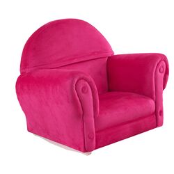 Kid's Rocking Chair in Bubblegum Velour