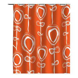 Rachael Taylor Contemporary Shower Curtain in Orange