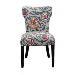 Willard Chair in Light Grey & Orange Sherbert (Set of 2)