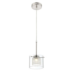 Vito 1 Light Pendant in Polished Steel