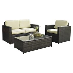 Tauton 4 Piece Deep Seating Group in Green with Cushions