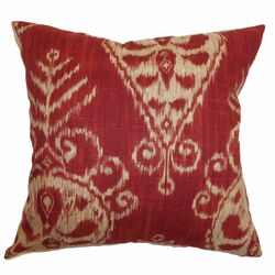 Hargeisa Ikat Pillow in Ruby