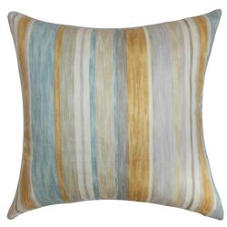 Narkeasha Pillow in Natural & Aqua