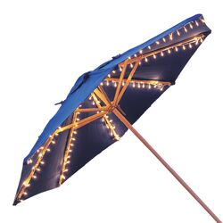 9' Wooden Market Umbrella in Natural