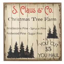 Xmas Tree Farm Vintage Advertisement Plaque 