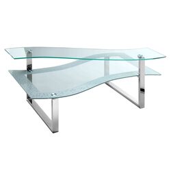 Lagos Glass Coffee Table in Chrome