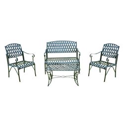 Traditions 5 Piece Dining Set in Champagne with Beige Cushions