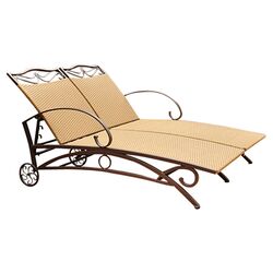 Valencia Double Chaise Lounge in Pecan