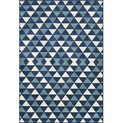 Courtyard Blue & Bone Area Rug