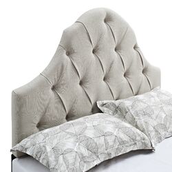 Mystere Velvet Upholstered Wingback Bed