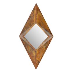 Diamond Mirror in Burnt Copper