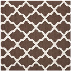 Cambridge Dark Brown & Ivory Square Rug