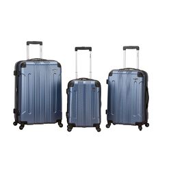 Sonic 3 Piece Upright Luggage Set in Blue