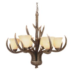 Olde World 6 Light Chandelier in Stone