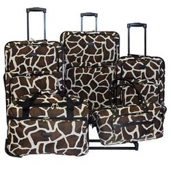 5 Piece Luggage Set in Giraffe