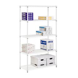 5 Tier Shelving Unit in White