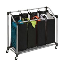 Deluxe Quad Sorter with Mesh Bags in Black