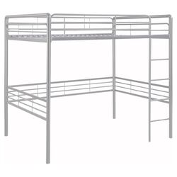 Full Metal Loft Bed in Silver