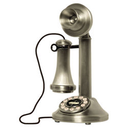 Candlestick Phone in Brushed Chrome Candlestick Phone in Brushed Chrome