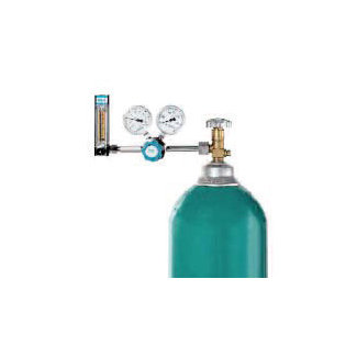 Airgas - 10 PSI Delivery 2 Stage Brass High-Purity Flowmeter Regulator With 3000 PSI Maximum Rated Inlet Pressure, CGA-580 (Must Specify Flowmeter At Time Of Order)