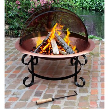 Cheap Landmann Copper Fire Pit With Spark Guard