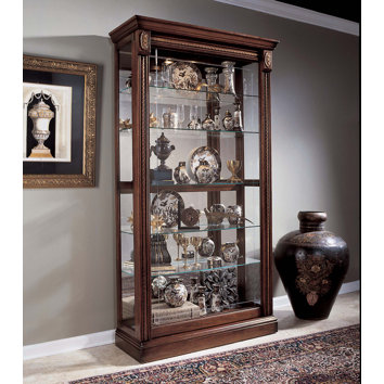curio cabinet pulaski keepsakes furniture cabinets wayfair sliding