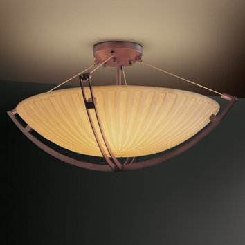 Justice Design Group LumenAria Crossbar 12 Light Semi Flush Mount