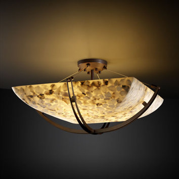 Justice Design Group Alabaster Rocks 8 Light Semi Flush Mount